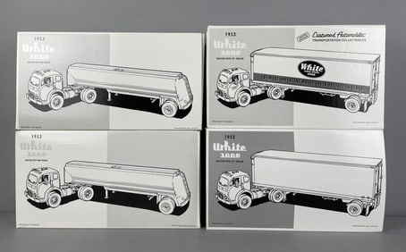 Group of First Gear 1953 White 3000 Die-Cast Tractor Trailers