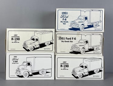 Group of First Gear 1950s Die-Cast Dry Goods Vans