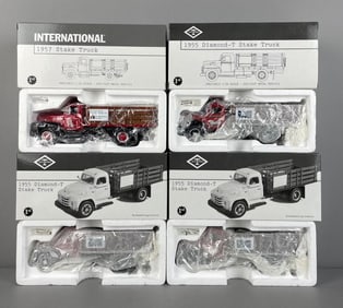 Group of First Gear 1950s Die-Cast Stake Trucks