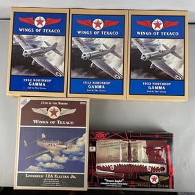 Group of Ertl Wings of Texaco 1930s Die-Cast Plane Banks