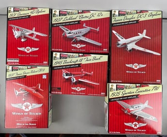 Group of Ertl Wings of Texaco 1930s and 40s Die-Cast Plane Banks