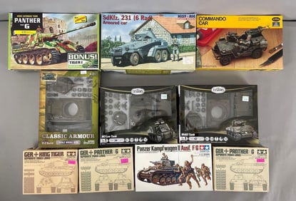 Group of WW2 German Tank Model Kits and More