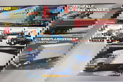 Group of Tractor Trailer Plastic Model Kits and More