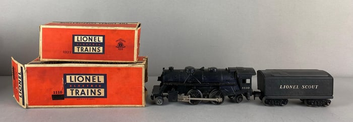 Group of 2 Lionel No. 1110 2-4-2 Locomotive and Tender