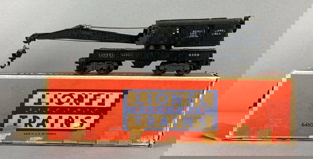 Lionel O Scale Bucyrus Erie Operating Railroad Work Crane: In original box, untested, measures 12 1/2 inches in length