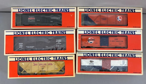 Group of 6 Lionel O Scale Train Cars