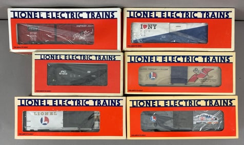 Group of 6 Lionel O Scale Train Cars