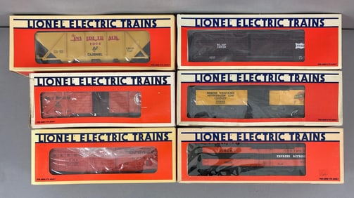 Group of 6 Lionel O Scale Train Cars