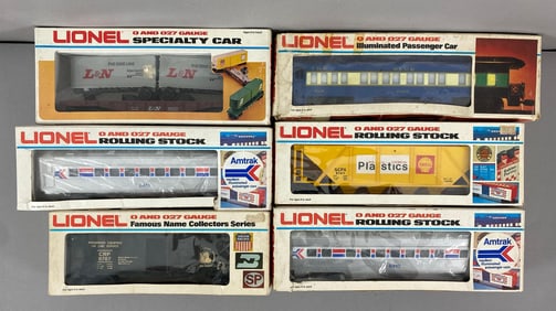 Group of 6 Lionel O Scale Train Cars