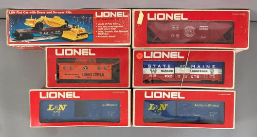 Group of 6 Lionel O Scale Train Cars