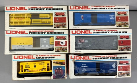 Group of 6 Lionel O Scale Train Cars