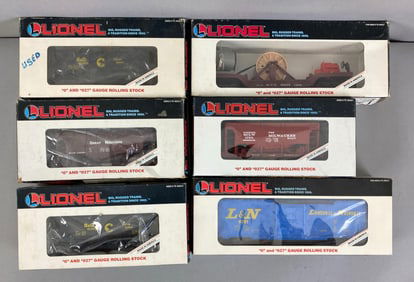 Group of 6 Lionel O Scale Train Cars