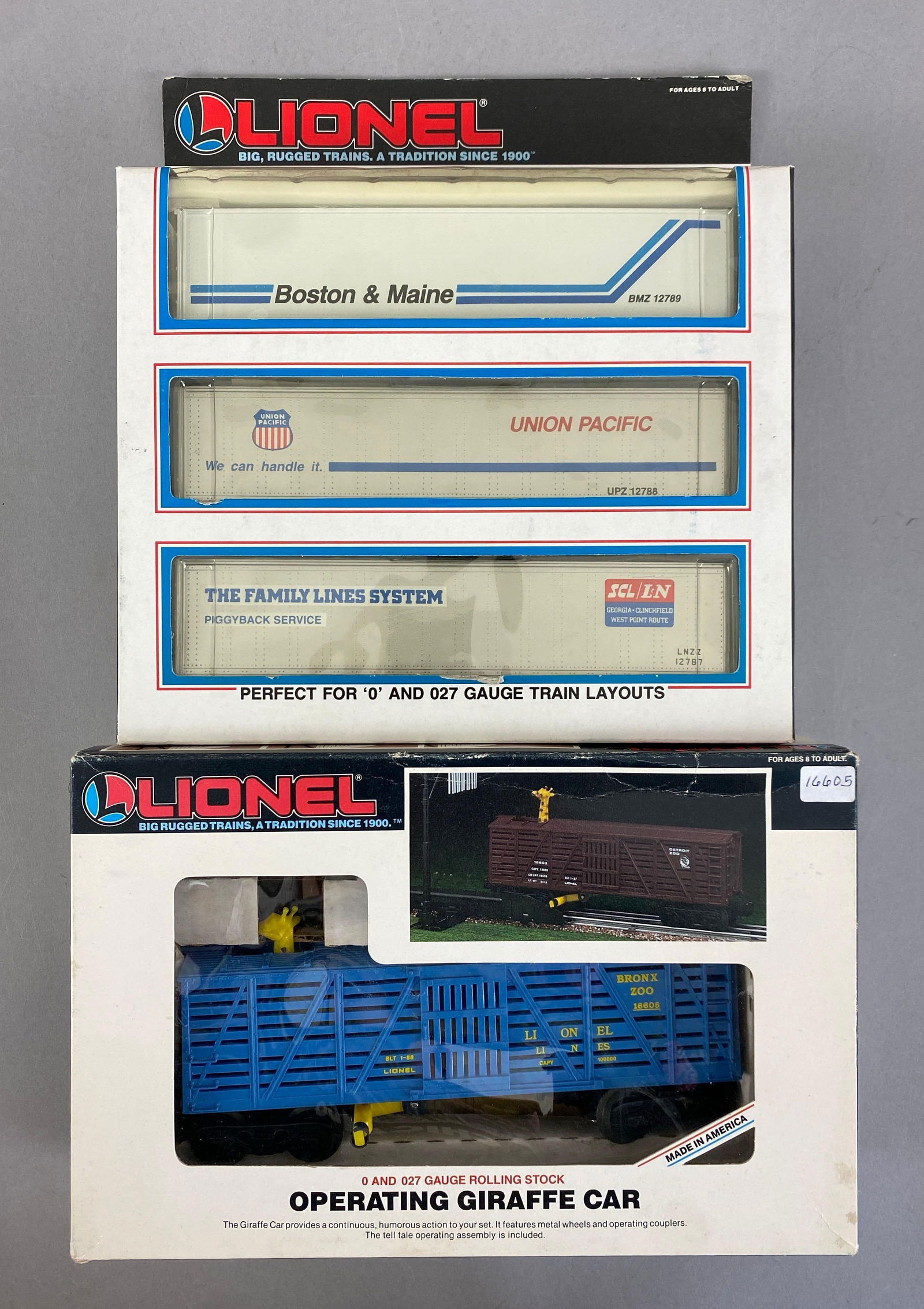 Group of Lionel O Scale Box Cars (1 of 2)