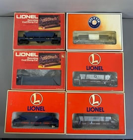 Group of 6 Lionel O Scale Train Mineral Dump Cars