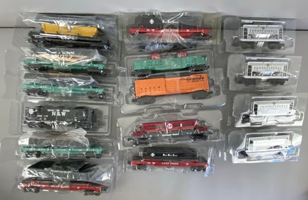 Group of O Scale Train Cars