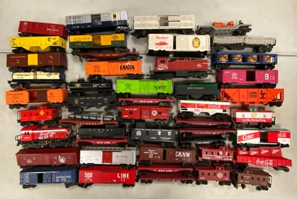 Group of O Scale Train Cars