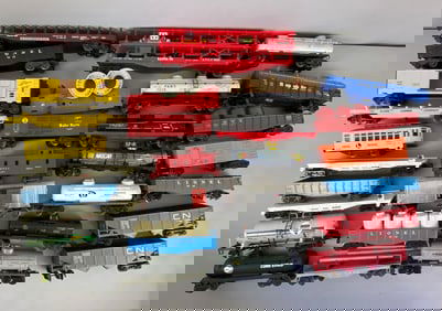 Group of O Scale Train Cars