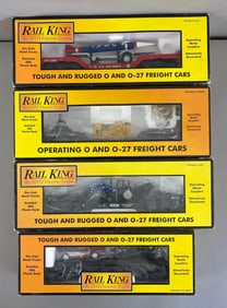 Group of 4 Rail King O Scale Train Cars