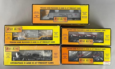 Group of MTH Rail King O Scale Train Cars
