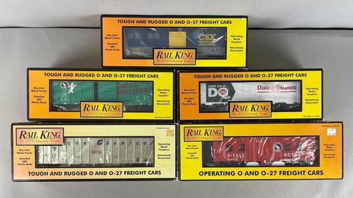 Group of MTH Rail King O Scale Train Cars