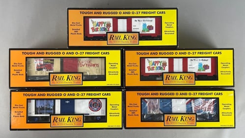 Group of MTH Rail King O Scale Train Cars