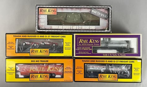 Group of MTH Rail King O Scale Train Cars