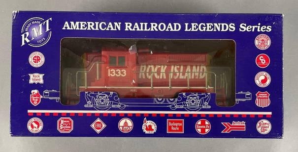 RMT O Scale Rock Island GP Diesel Locomotive: Like new in original packaging