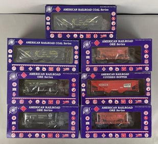 Group of RMT O Scale Ore Series Train Cars