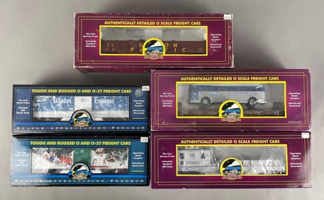 Group of M.T.H. O Scale Train Cars