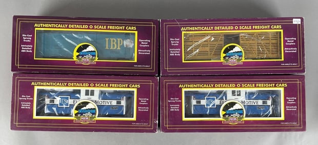 Group of M.T.H. O Scale Train Cars