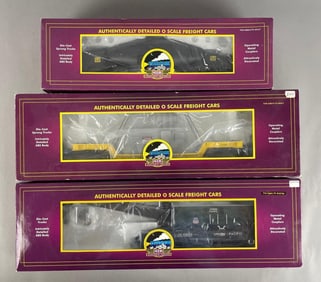 Group of M.T.H. O Scale Train Cars