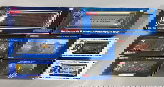 Group of O Scale Train Cars