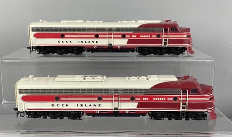 Group of 2 Life-Like HO Scale Rock Island Locomotives