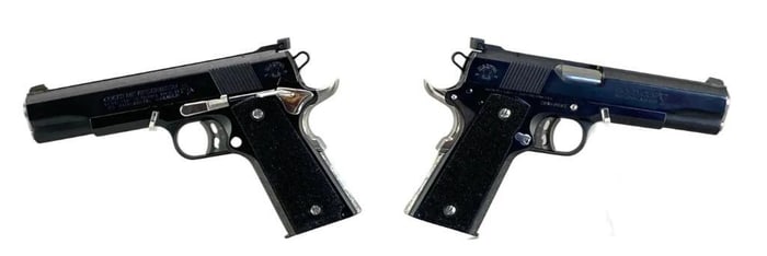 Bob Marvel Custom Pair of Colt Custom MK 4 Series 70 .45 Cal Semi Auto Pistols