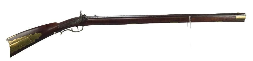 Black Powder .45/50 Cal. Octagon Barrel Percussion Rifle: S/N: N/A, Pennsylvania back action lock, 31 1/2 inch barrel