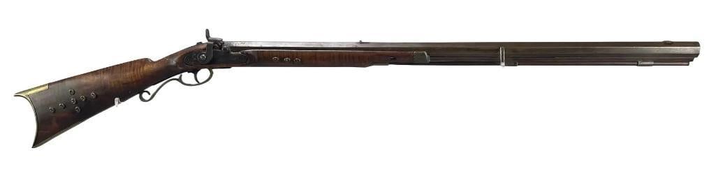 Partridge .50 Cal. Black Powder Octagon Barrel Percussion Rifle: S/N: N/A, George dancer on top, some wood missing, 32 3/4 inch barrel