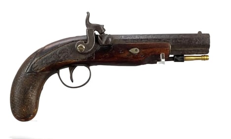 Antique Demick St Louis .30 Cal Blackpowder Percussion Pistol