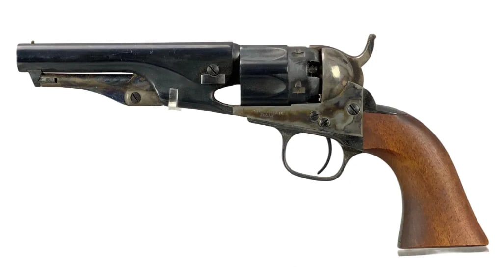 Western Arms Corp 1862 Colt Police Model .36 Cal Blackpowder Single Action Revolver: S/N: 110049, includes leather holster