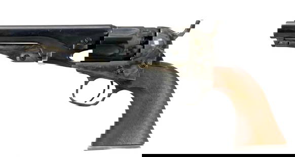 Western Arms Corp 1862 Colt Police Model .36 Cal Blackpowder Single Action Revolver: S/N: 110049, includes leather holster