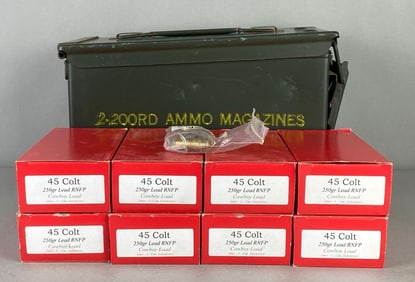 Group of 45 Long Colt - 7 Boxes (350 rounds) of new 250 gr. RNFP Cowboy loads