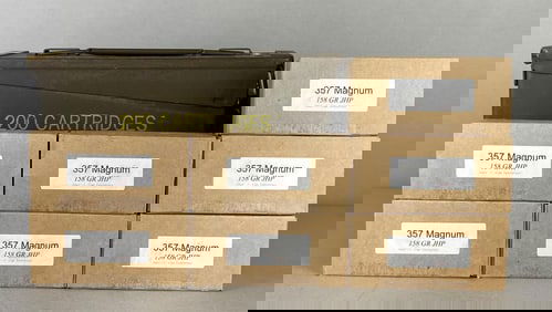 Group of 357 Mag. - 7 50 round boxes (350 rounds) of new, American made 158 gr. JHPs
