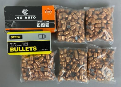 45 ACP Bullets - 250 JRN and 100 225 Gr. CUHPs