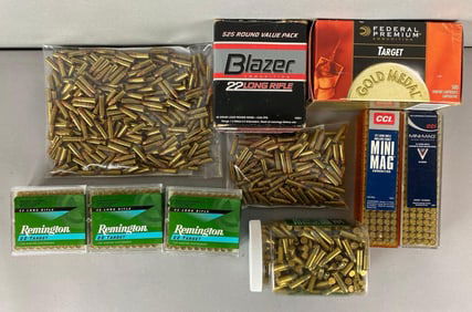 1600 Rounds of 22LR Ammo- Remington, Federal, Blazer- Mostly HPs Some RNL Target