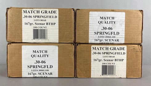 30:06 Cal. 400 Creedmore Sports 167 Gr. Scenor BTHP Ammo, 30 Rounds AP, 50 Rounds Match , 100