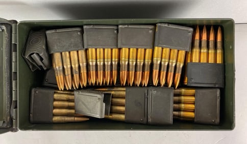 400 Rounds PF 30:06 FMJ Brass Boxer Primed in M1 Garand Clips