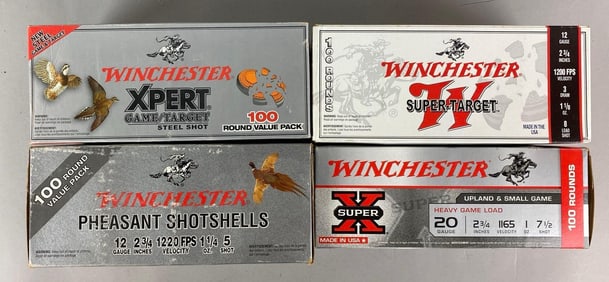 Group of 400 Assorted Winchester 12 Gauge 2 3/4 Ammunition