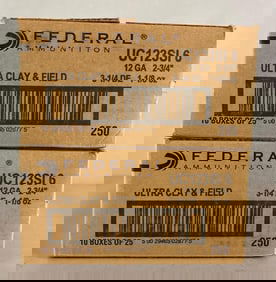 Group of 500 Federal Ammunition Ultra Clay and Field 12 Gauge Ammunition