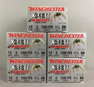 Group of 125 Winchester Xpert Hi-Velocity Steel Shot 12 Gauge Ammunition