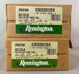 Group of 500 Remington Gun Club Light Target Load 12 Gauge Ammunition