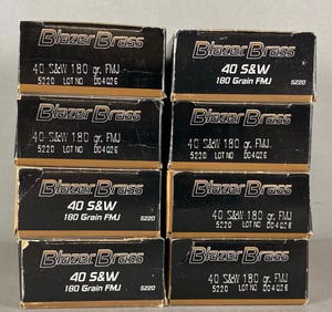 400 Rounds of Blazer Brass 40 Cal SW 180 Gr Ammunition